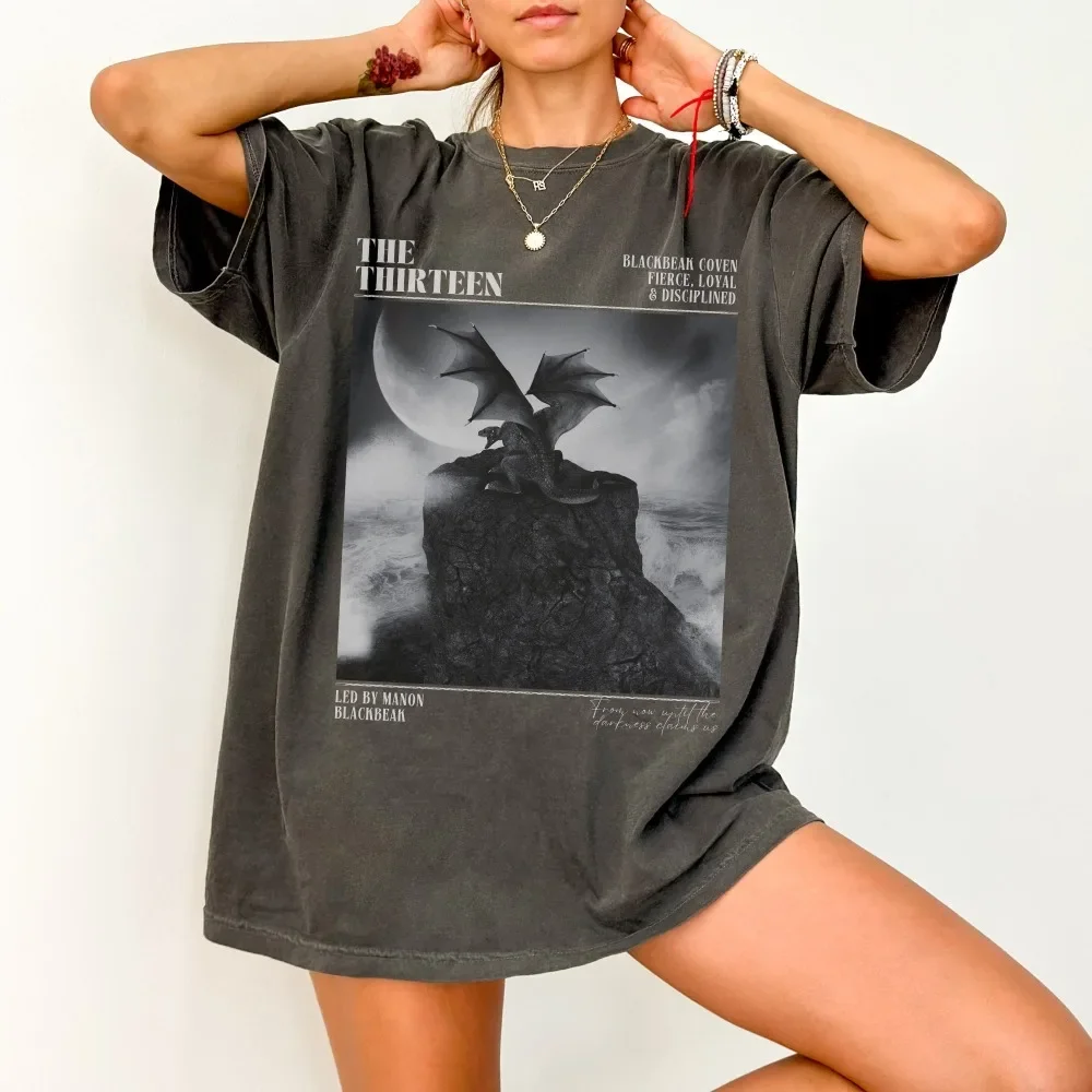 

Wyvern Manon Blackbeak Shirt Bookish SJM T Shirt Casual Round Neck Short Sleeve Female Streetwear Women T-Shirt Summer