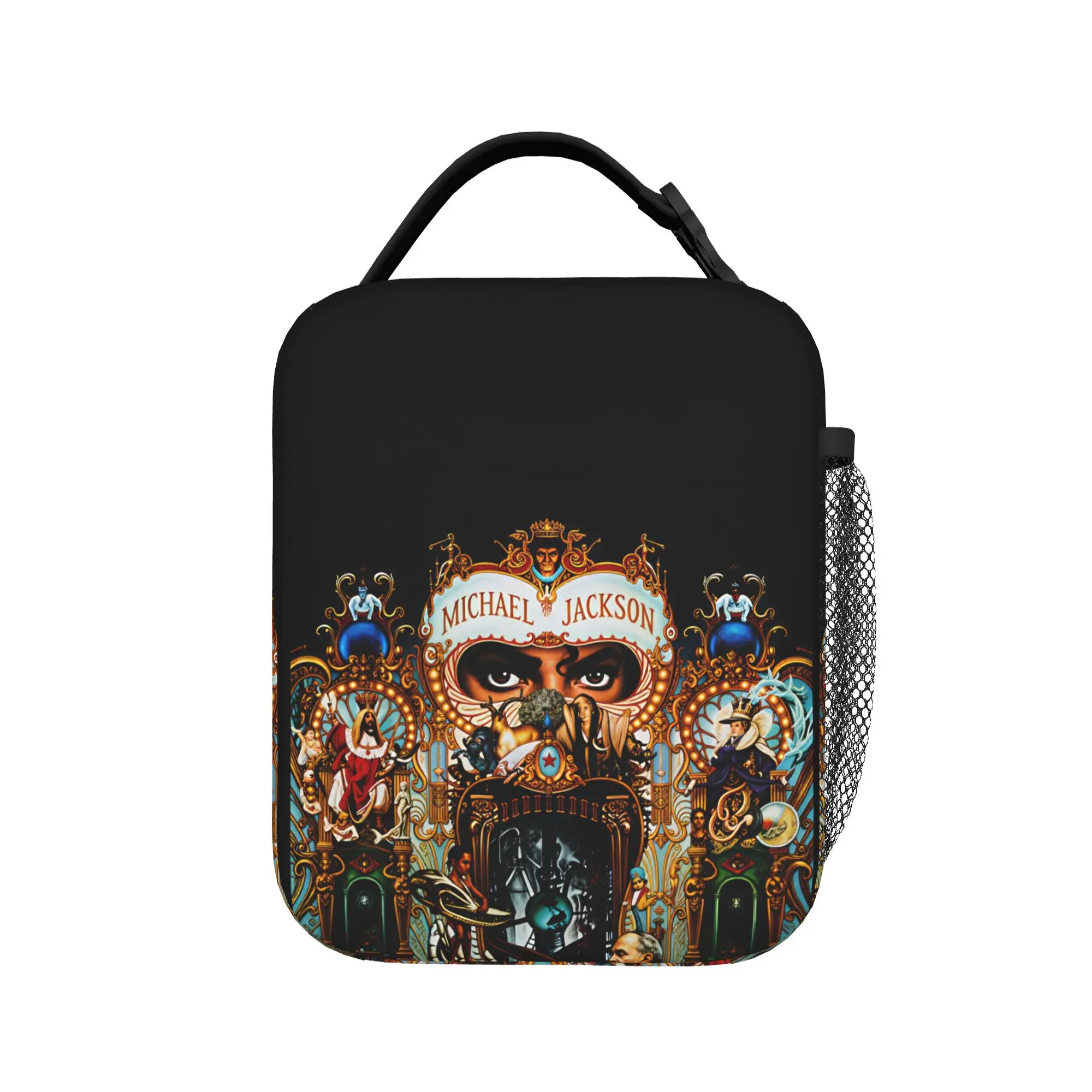 Michael Jackson Lunch Bag For Unisex  Print Lunch Box Casual School Cooler Bag Portable Insulated Oxford Thermal Lunch Bags
