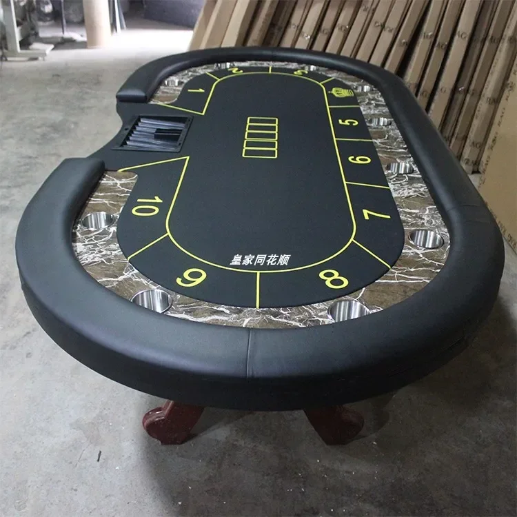 

Luxury Texas Poker Table Imitation Marbling Runway Factory Custom Poker Table