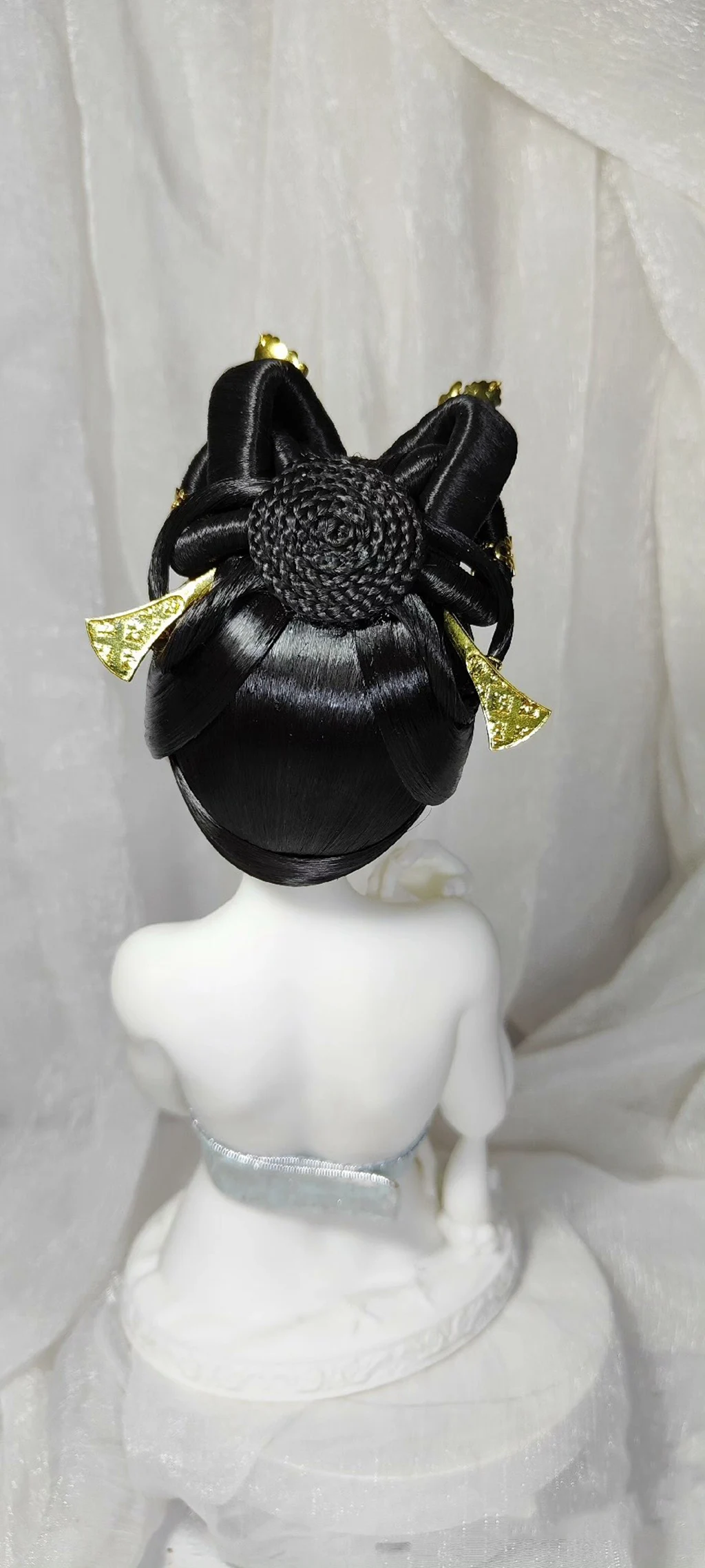 Peruka BJD w skali 1/4 1/3, starożytny strój, chiński Hanfu, włosy wróżki, peruki retro dla BJD/SD MSD SD13, akcesoria dla lalek dziewczęcych SSDF, C2286