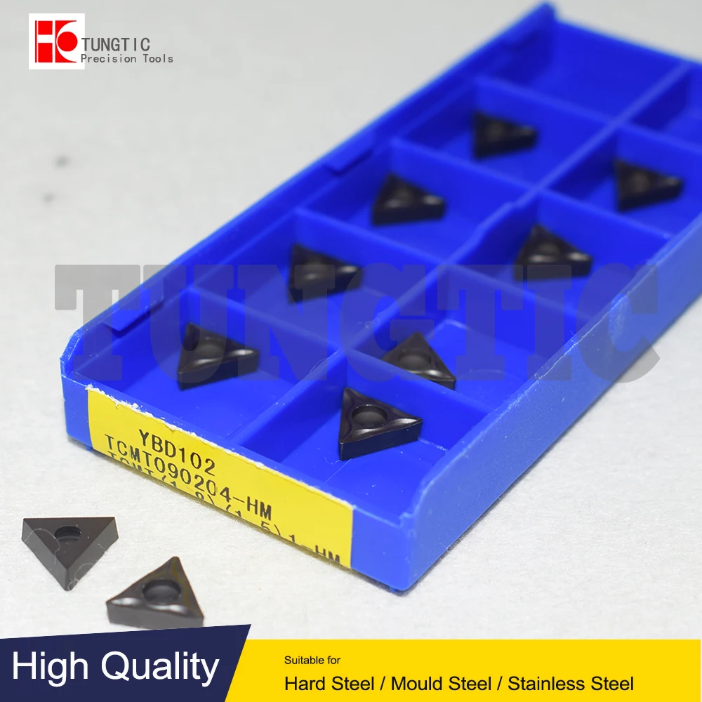 

TCMT090204-HM TCMT 090204 HM YBD102 YBC251 YBC252 YBC351 YBD152 CNC Turning Insert Lathe Cutting Tools Lathe Machining Metal