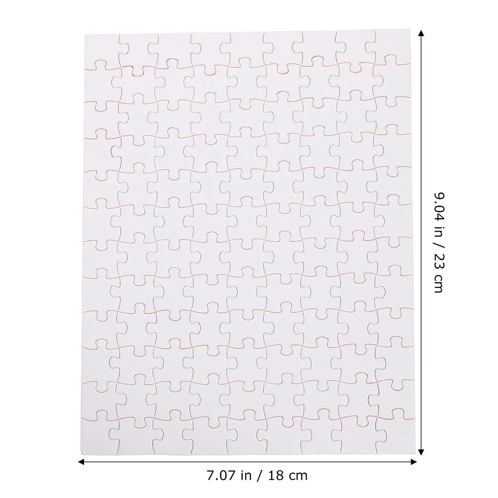 5 Sheets DIY Wooden Puzzle Blank for Heat Sublimation Transfer Craft Customizable Jigsaw Game for Family Party Gift Activity