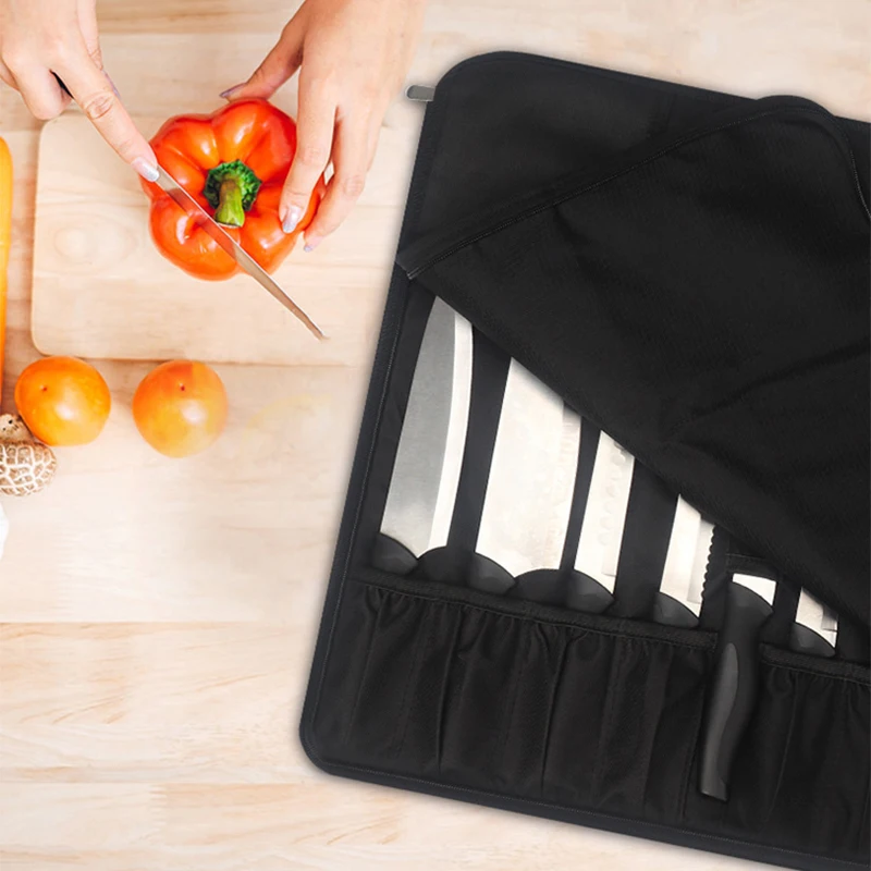 

Portable Chef's Knife Tool Bag Waterproof and Wear-Resistant Western Knives Storage Organizer Holder for Travel Carry
