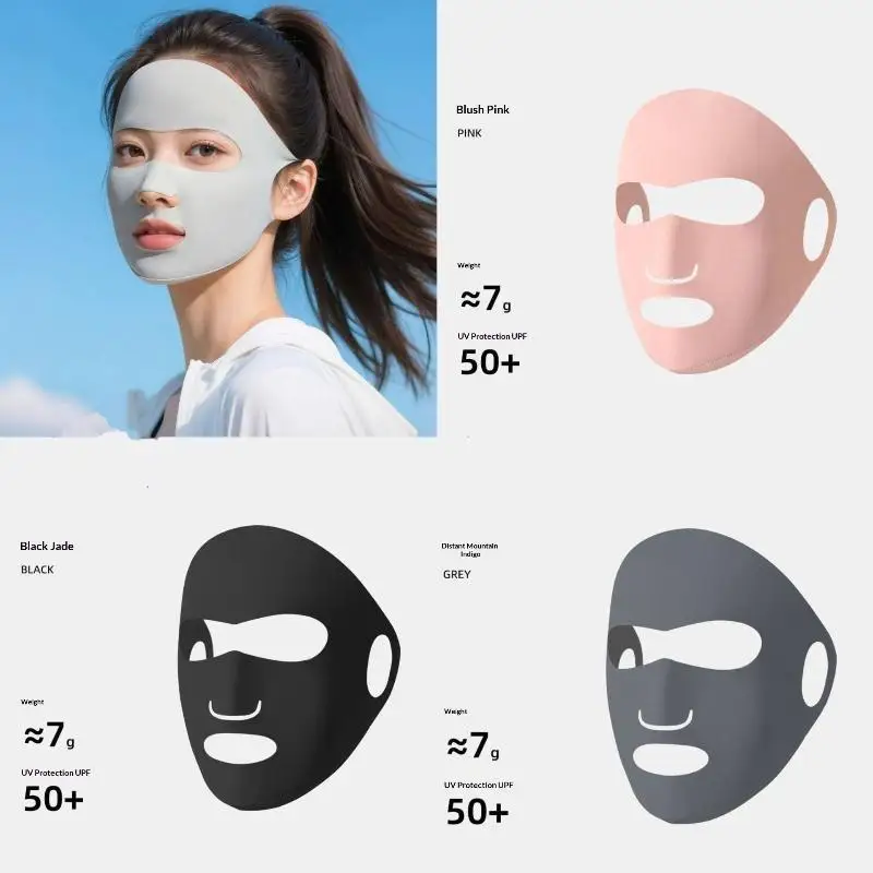 

Summer Face Mask Thin Ice Silk Adjustable Breathable Scarf UV Sun Protection for Outdoor Activity