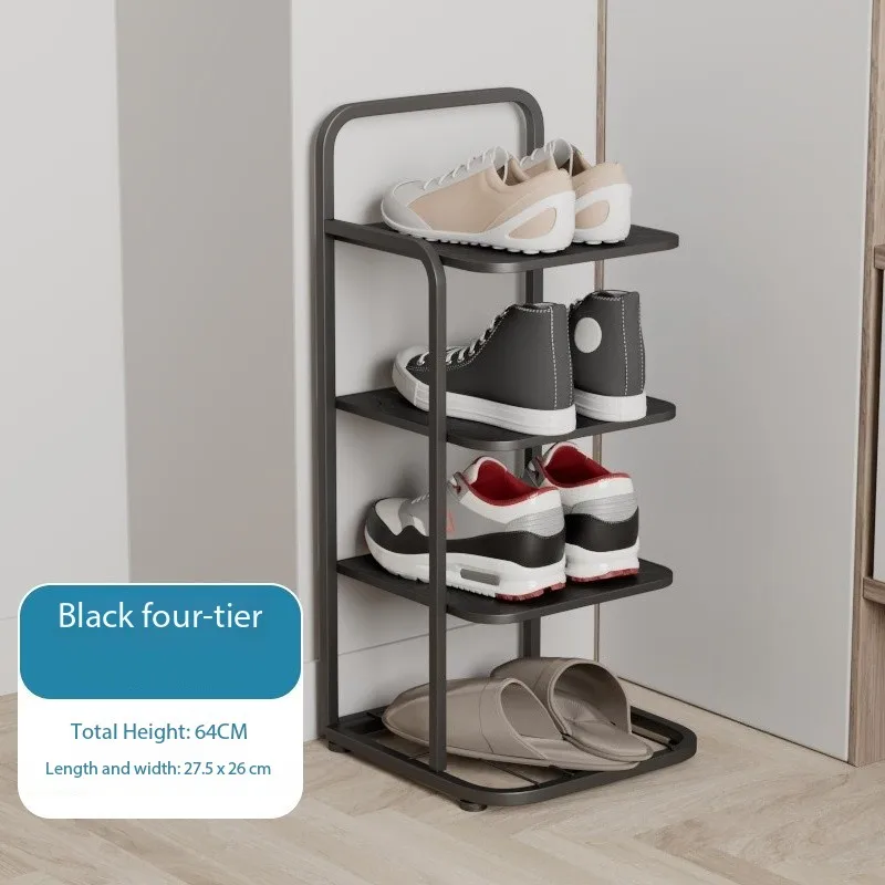 Narrow Space Shoe Rack - Heavy-Duty Iron Vertical Organizer, Compact Space-Saving for Apartment, Dorm & Home, Easy Assembly