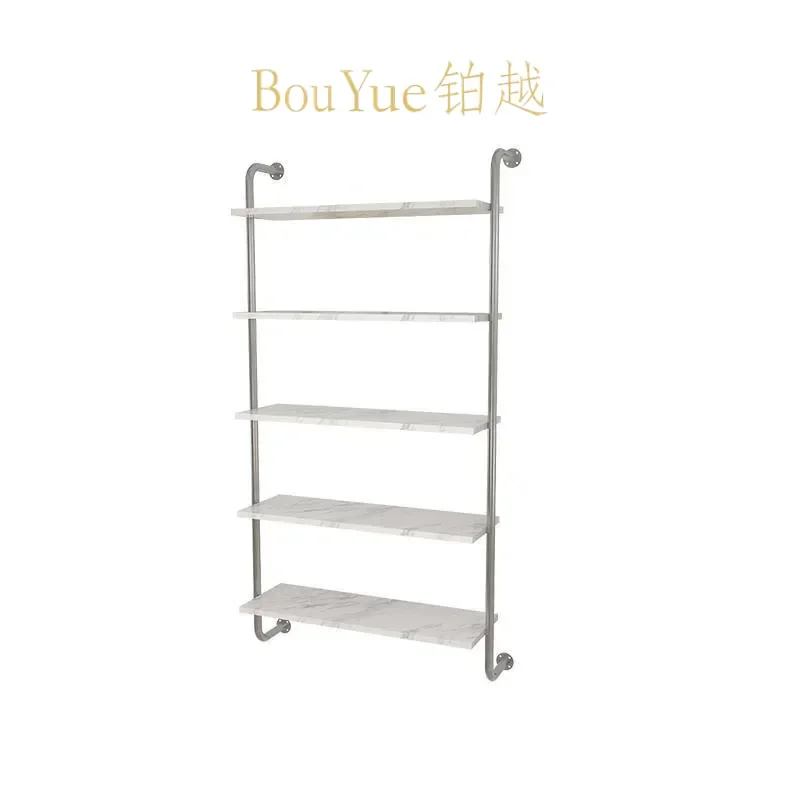 for Stainless Steel Wall Mounted Shoe Rack Multi Layer Shelf for Clothing Store Bag Display Luxury Upper Wall Storage Unit