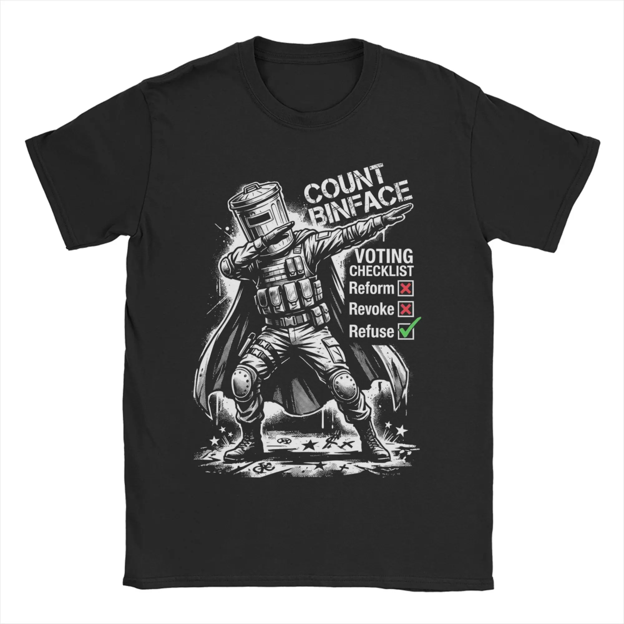 Count Binface for British Prime Minister Funny Election Vote T Shirts Men Cotton  T-Shirt Crew Neck Tee Shirt Short Sleeve Tops
