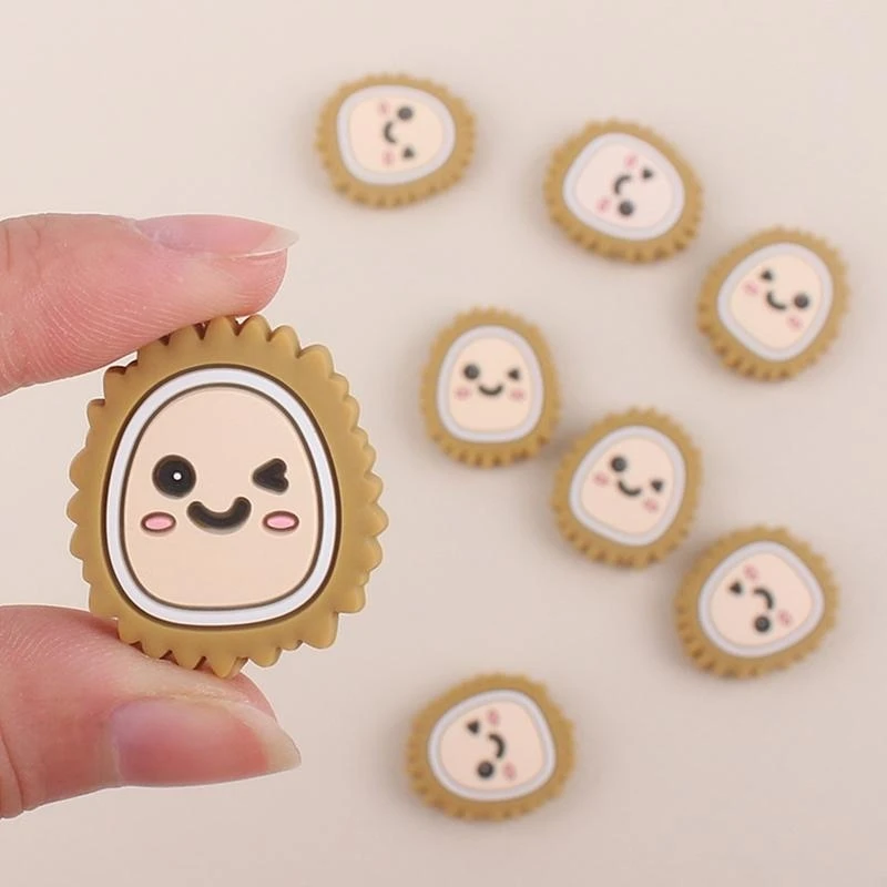 

J15U силиконовые бусины прорезыватель мультфильм дуриан детские молярные игрушки DIY соска-цепочка ювелирные изделия