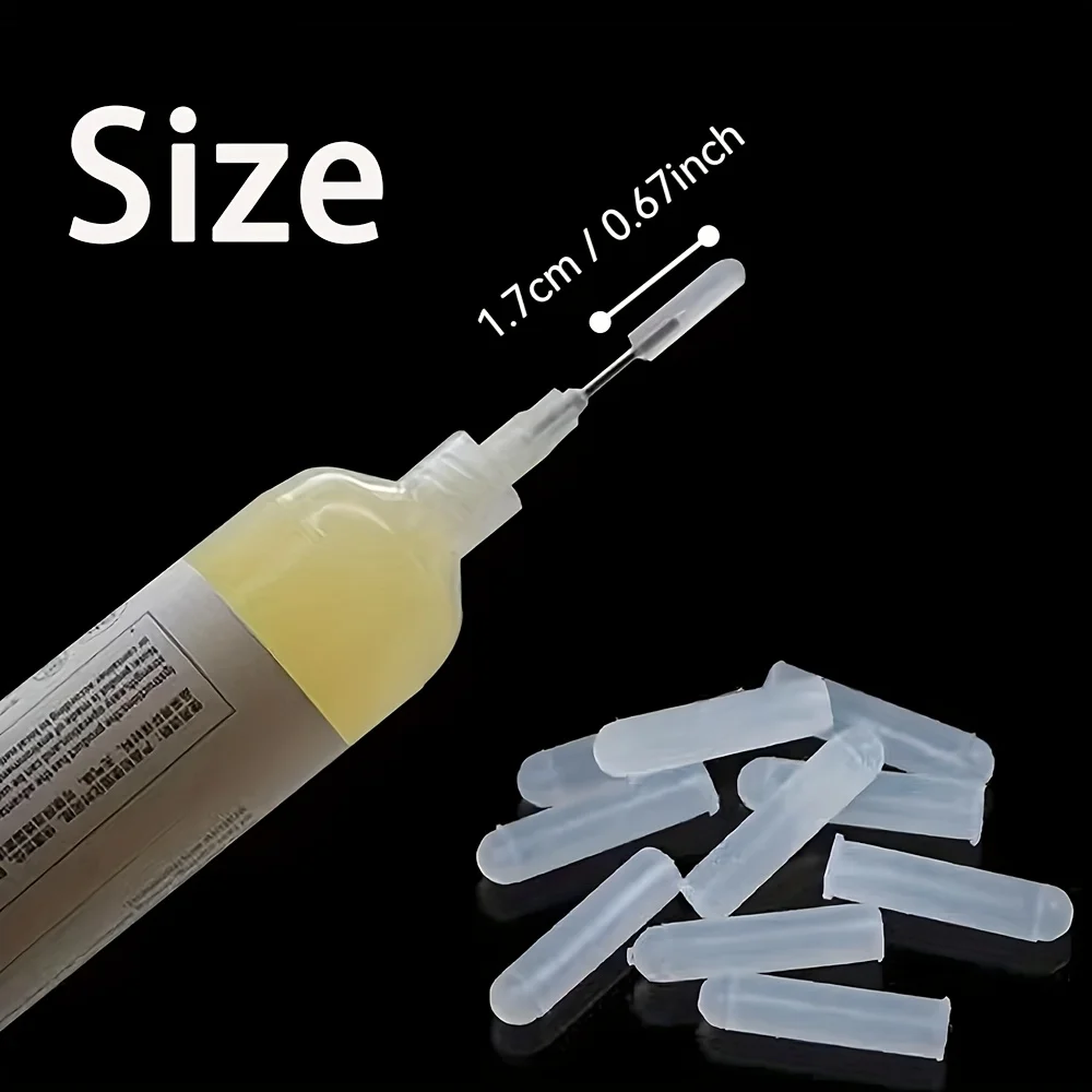 Tappo in silicone per ago erogatore da 50 pezzi, cappuccio protettivo per ago in silicone bianco latte, perdite/solidificazione anti-colla, manutenzione