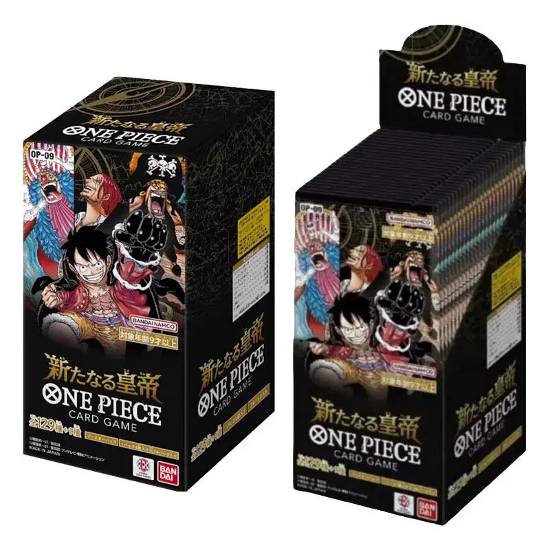 

One Piece Emperors in the New World OP-09 Booster Box Bandai Official Japanese Version 24 Packs Collection Cards Gift for Fans