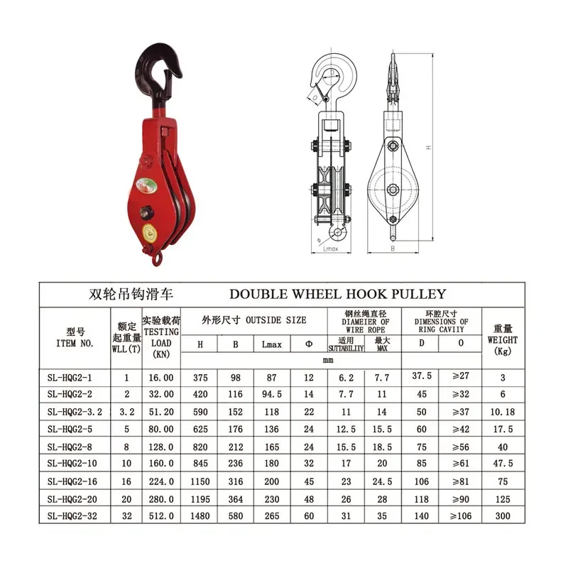 JIN YANG HU Single Wheel Pulley Block Elevator Sheave Open type Pulley Blocks