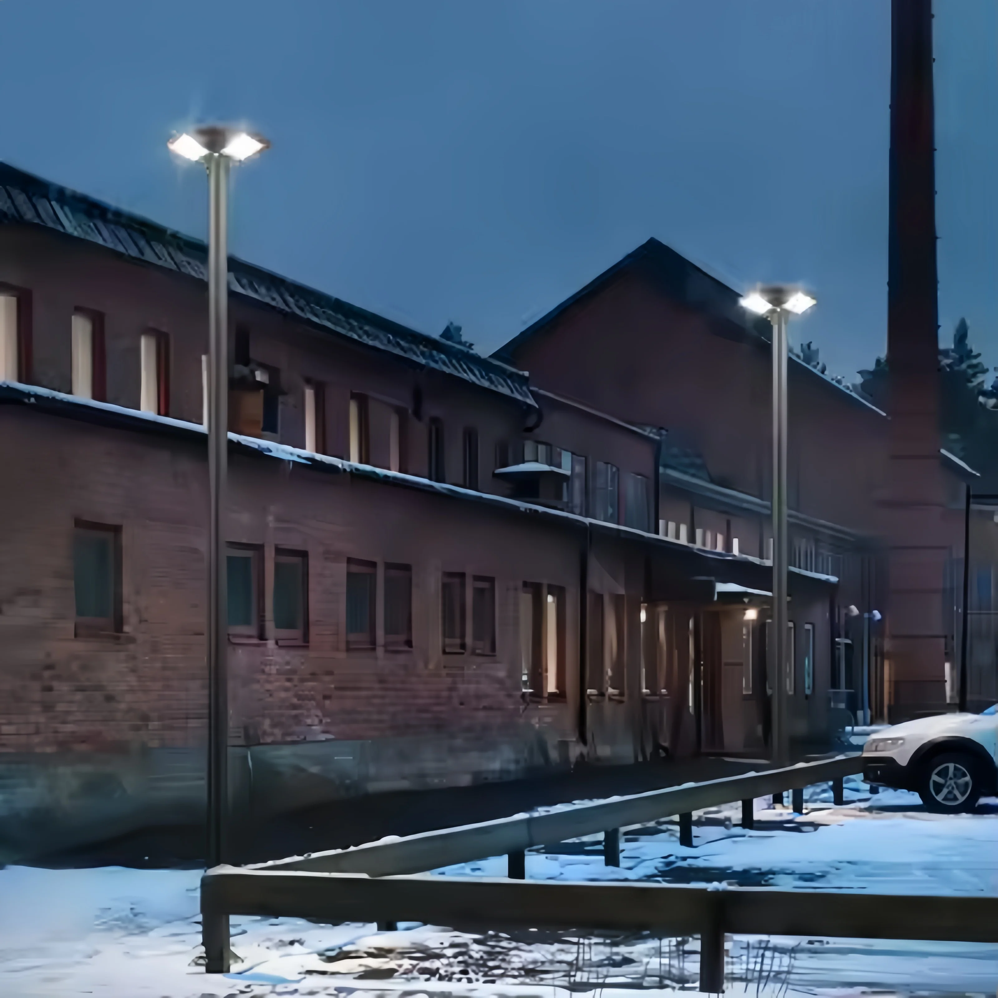 Solar UFO lamp courtyard high pole lighting outdoor waterproof round home villa garden dew table lamp