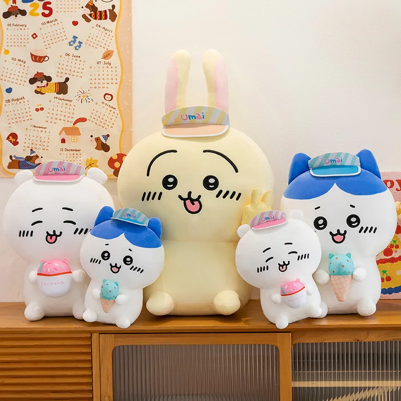 

2025 New Ice Cream Jiikawa Doll Plush Toys Girls Gifts Xiaoba Wusachi Doll Birthday Gift Room Decoration Cute Gifts for Friends