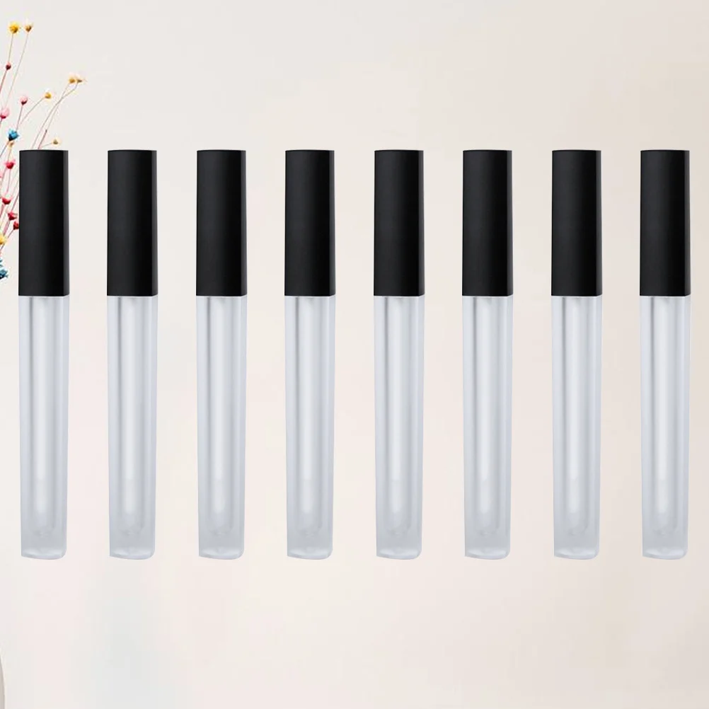 10Pcs Empty Lip Gloss Bottles 4.5ml Transparent Mini Tubes Durable Portable Makeup Containers Travel Use Lip Gloss Bottles