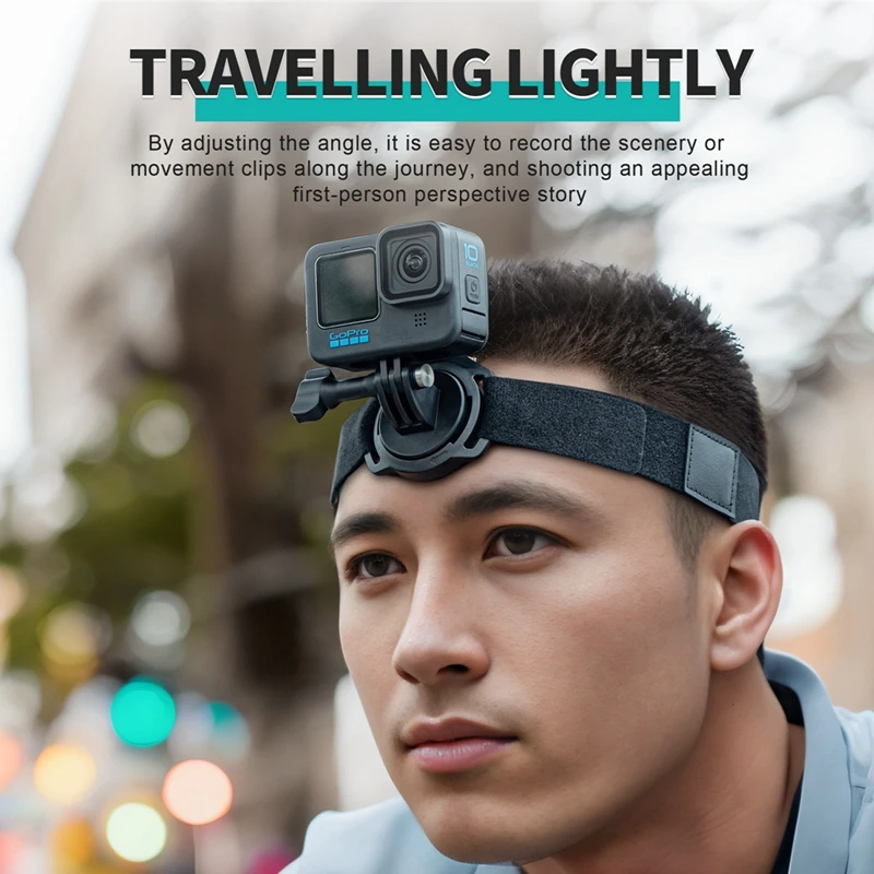 For GoPro/Insta360/Osmo Action Sports Camera Magnetic Suction Headband Head Strap First Person Angle Shooting Bracket Accessory