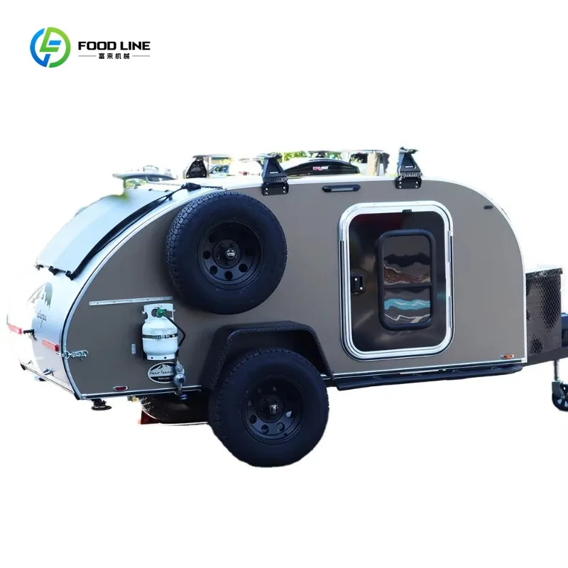 Custom Off-Road Teardrop Trailer Customizable Aluminum Travel Trailer with Electric Brake Durable For Camping Adventures