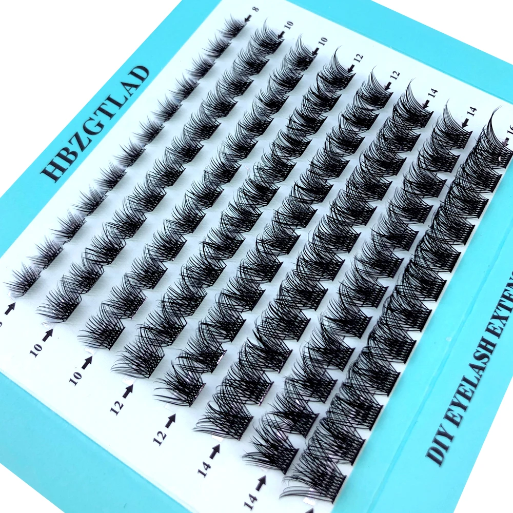 Mischen Sie 3D Fluffy Single Cluster Falsche Wimpern, vorgefertigte Volumenfächer, einzelne Wimpern, segmentierte natürliche gefälschte Wimpern für die Augenverlängerung – Detail 17