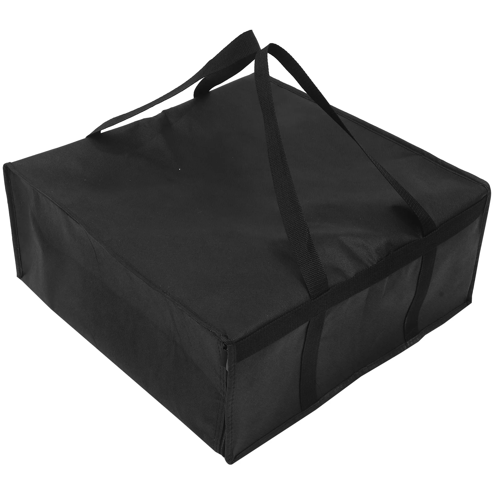 Pizza Delivery Bag Insulated Non-woven Fabric Bag Washable Takeout Delivery Bag With Shoulder Strap