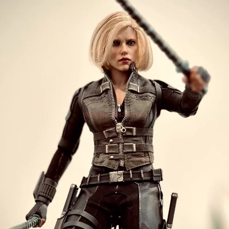 

Hot Toys Original The Avengers Black Widow Action Figure 1/6 Black Widow Figure Ht MMS460 Black Widow Collection Toys Boy's Gift
