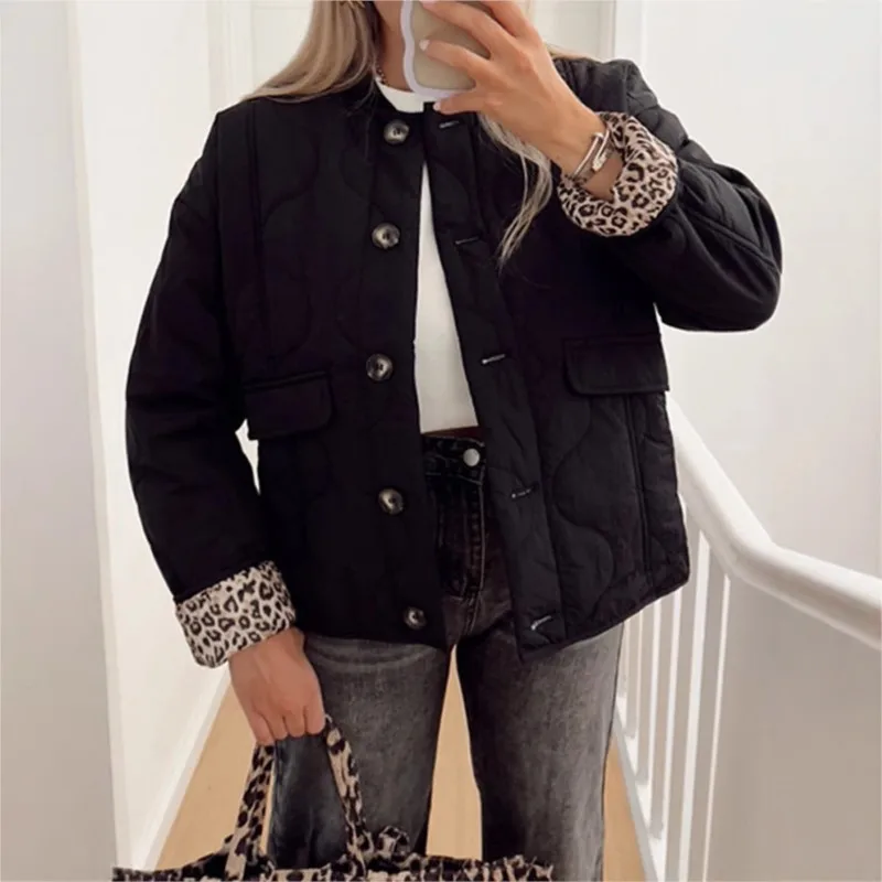 

Women's Cotton Coat Single-breasted Long-sleeved Women's Coat Winter Casual Fashion Comfortable Retro Casual Coat Jacket