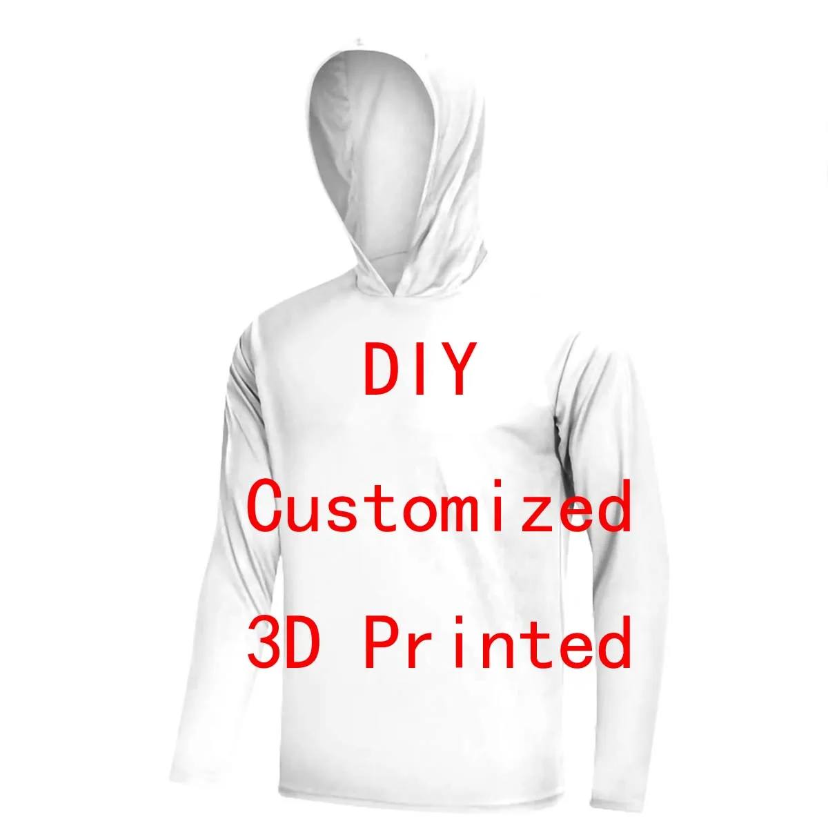 Personalizzato fai da te personalizza camicie Casual Unisex 3D stampato escursionismo maniche lunghe felpa con cappuccio 3D taglia usa