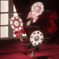 Flower Knows Espejo de mano Cupido de fresa Espejo de maquillaje Flowerkdow Espejo vintage