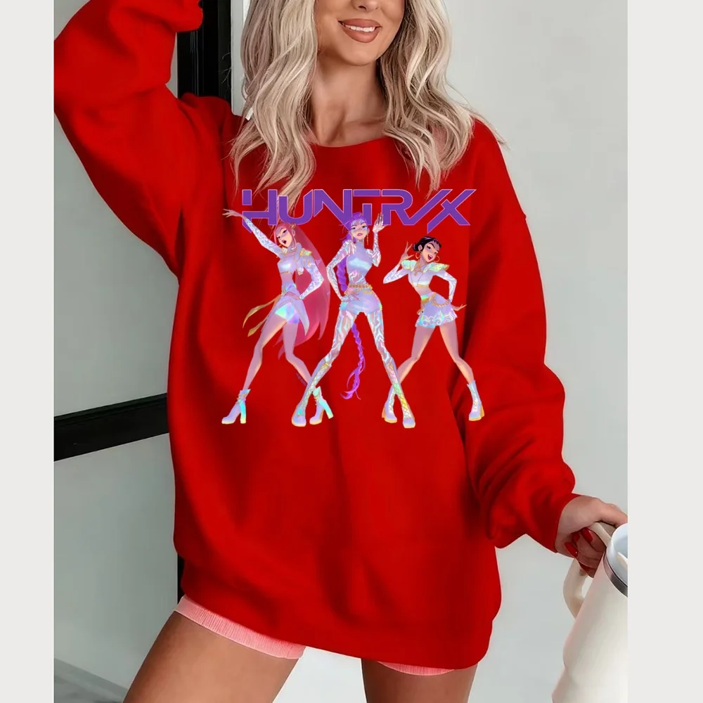2025年新作アニメ魔女狩り女子グループセーターコミックストリートウェアプルオーバー長袖コットン大きいサイズゆったりスウェット