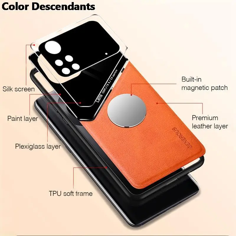 حامل مغناطيسي للسيارة غطاء هاتف من الجلد شبكي لهاتف شاومي بوكو x3 برو x3pro x 3 nfc pocox3 nfs حافظة مقاومة للصدمات