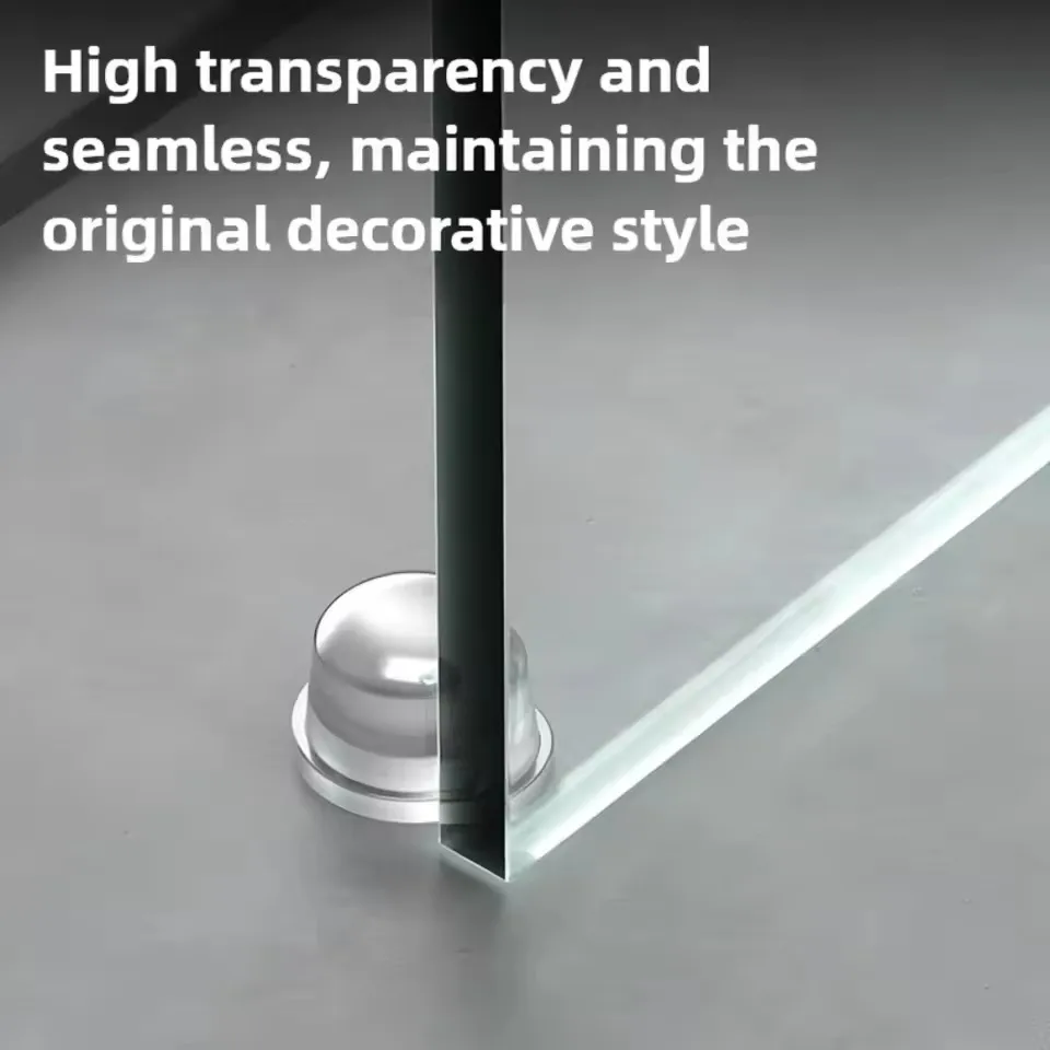 

Home Improvement Transparent Silicone Door Stopper No Drill Anti Bump Pad for Office Home Safety Protection Dodgers Door Stop