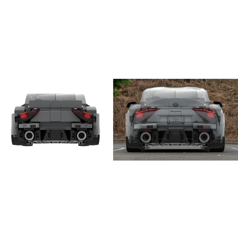 279 Parts Hot Selling MOC Grey Cool Sports Car Model Modular Building Blocks Kids Assembly Display Toys Festival Surprise Gift