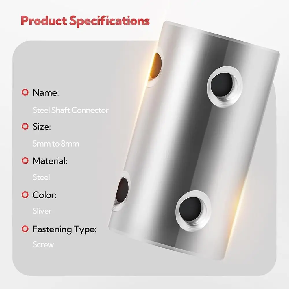 Professional 45# Steel Shaft Coupler Wear-resistant Zero Backlash Rigid Couplings Durable Motor Shaft Couple CNC