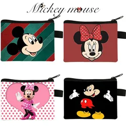 2023 Disney Mickey Mouse portafoglio per le donne Minnie Cartoon portamonete portamonete portatile porta carte d'identità Kawaii poliestere portachiavi