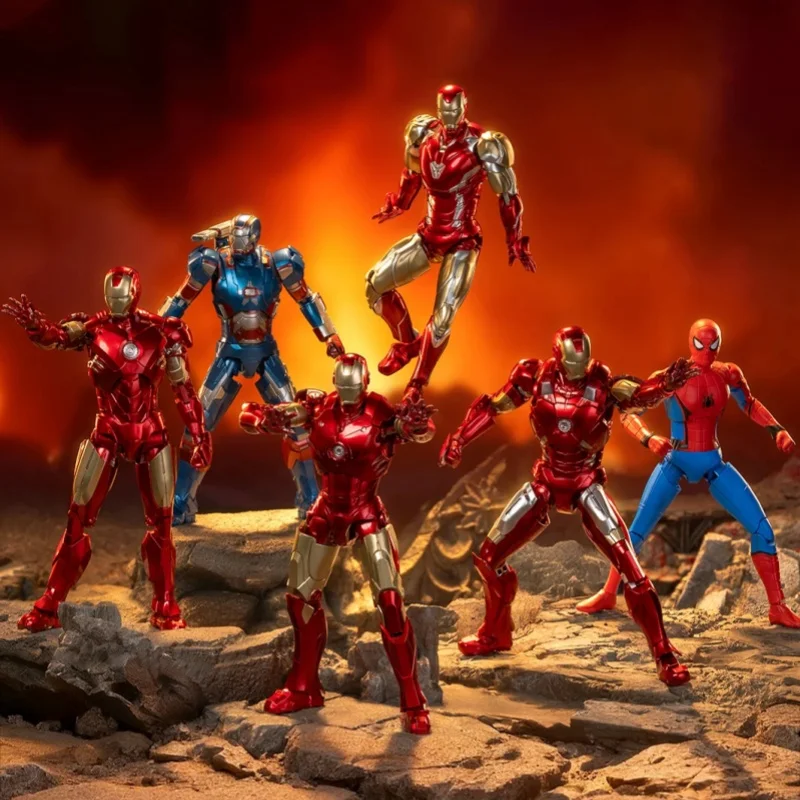 Actionfiguren der Infinite Legend Series Blind Box-Montagemodell – männliche Zeichen, einschließlich Iron Man und Spider-Man von Avengers