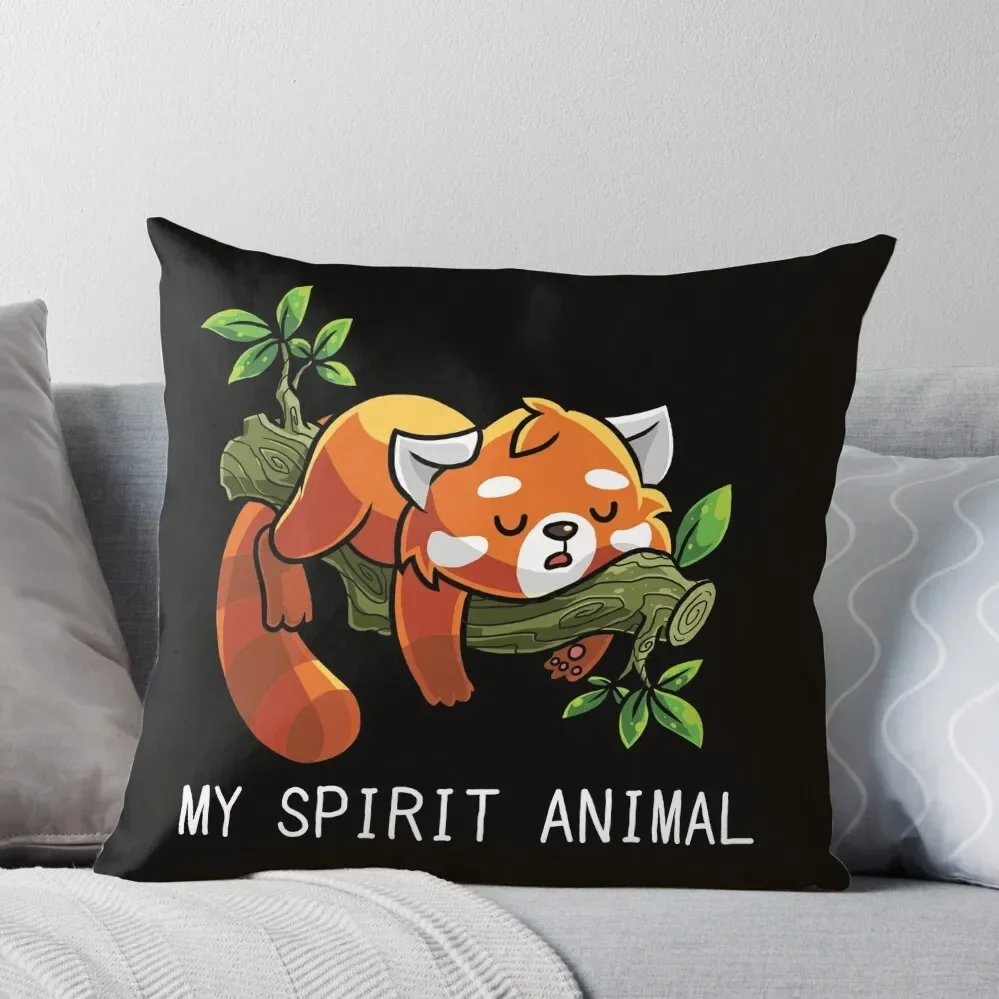 

Red Panda Spirit Animal Throw Pillow sleeping pillows Cusions Cover Pillow