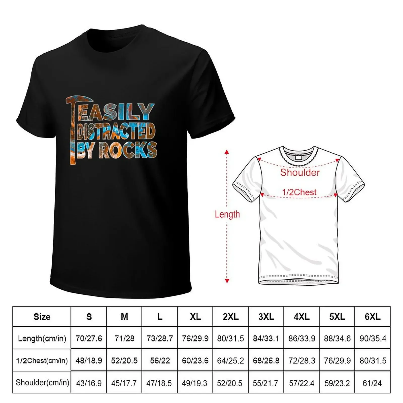 Rock Geology Easily Distracted By Rocks Rockhound T-Shirt tops summer tops shirts men