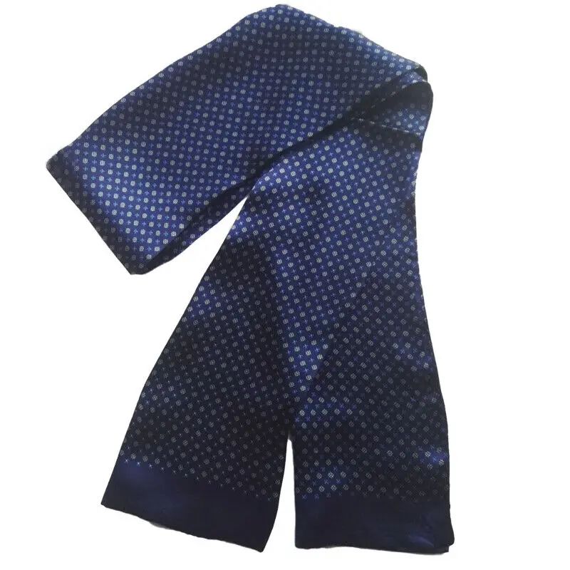 

FEIMANYUANMen's 100 Silk Scarf Long Neckerchief Double Layer Blue Red