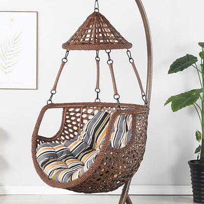 Entangled Bird's Nest, Natural Vine Hanging, Handmade Outdoor Courtyard Swing and Rocker Chair