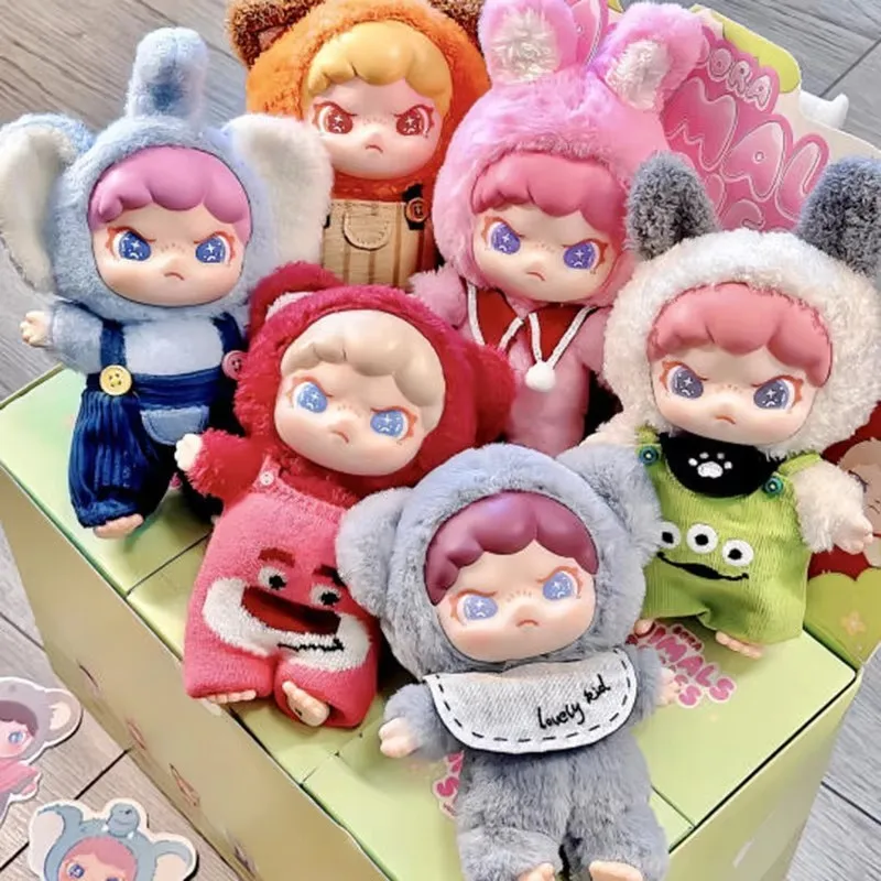 Blind Box Dora Animals Series Vinyl Plush Doll Velvet Action Figure Hand-Made Vinyl Pendant Dolls Cute Art Toy Model Birthday Gi