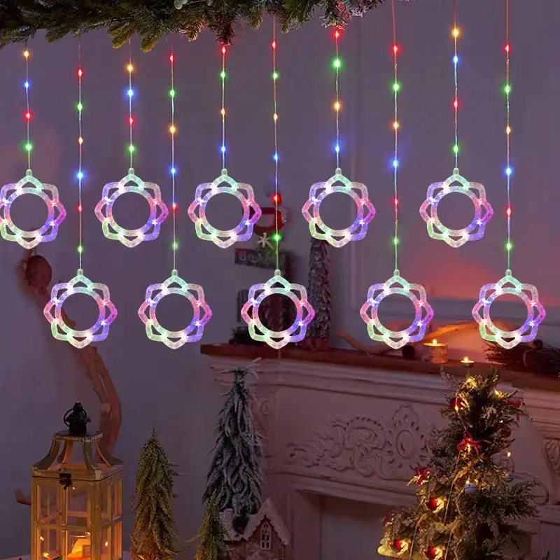 Muslim Oil Lamp Usb-Powered 8 Modes String Light for Diwali & Indian Wedding Window Decorations Beroom Curtain Light