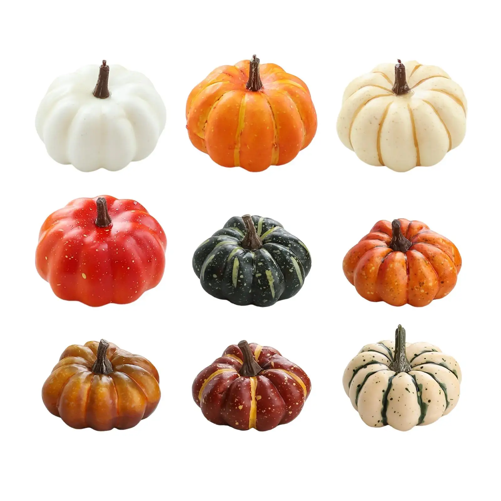 Artificial Pumpkin Artificial Vegetables Realistic Ornaments Model Fake Pumpkin for Festive Wedding DIY Craft Holiday Farmhouse