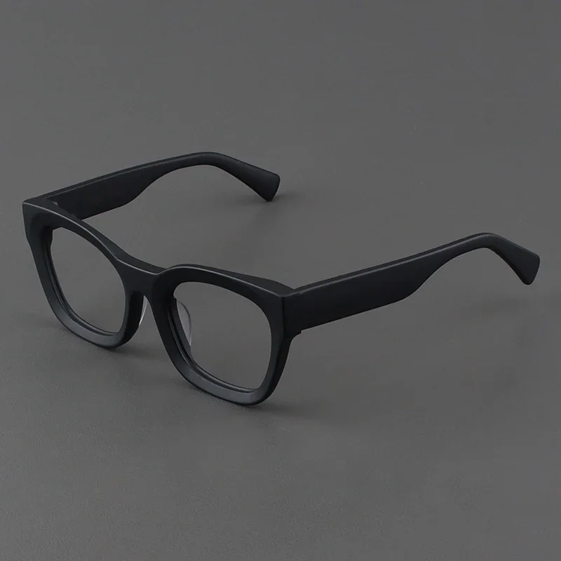 Men's Black Acetate Eyewear Frame Fashion Cat Eye Thick Frame design Women's Myopia Anti Blue Light Color Change Eyeglasses