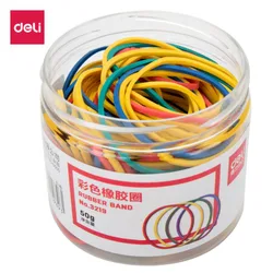 Deli 3219 Colorized Elastic Rubber Band Paper Bills Money Hair Loop Home Office Supplies Ring Bands