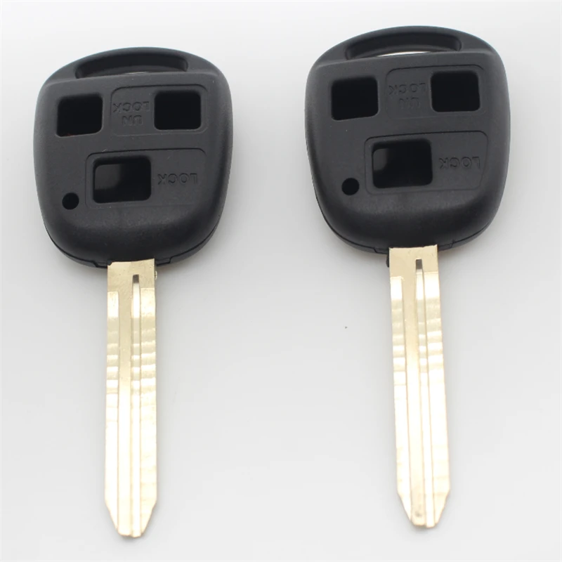 OEM 10Pcs Replacement Key Case 3Button Transponder Remote Key Shell For Toyota RAV4 Prado Tarago Corolla