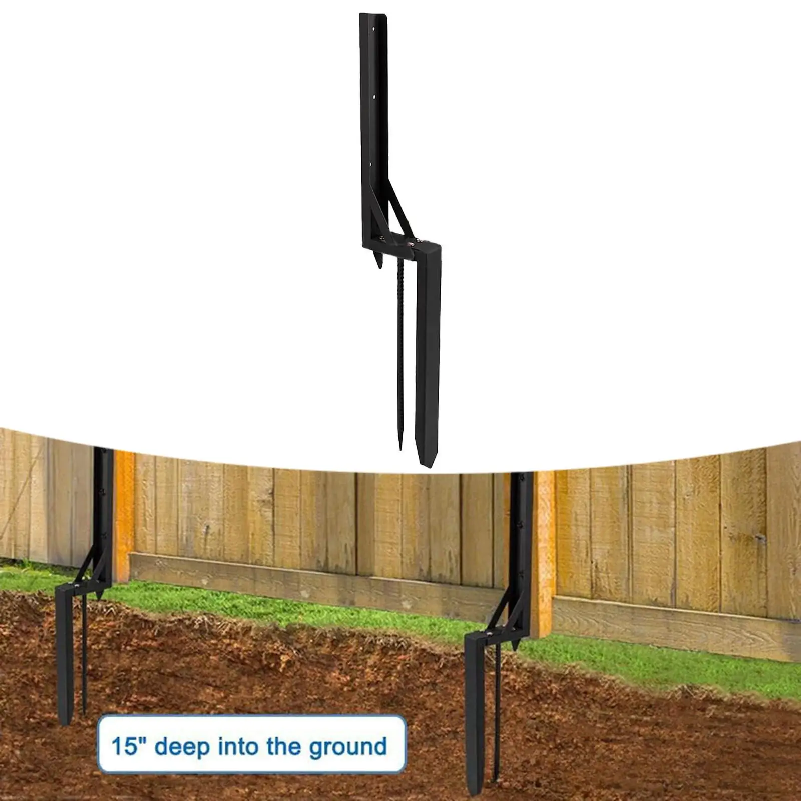 

Fence Post Stake Broken Wood Post Practical Ground Spike for Fencing Supplies Mailbox Pole Ranches Landscaping Industrial Site