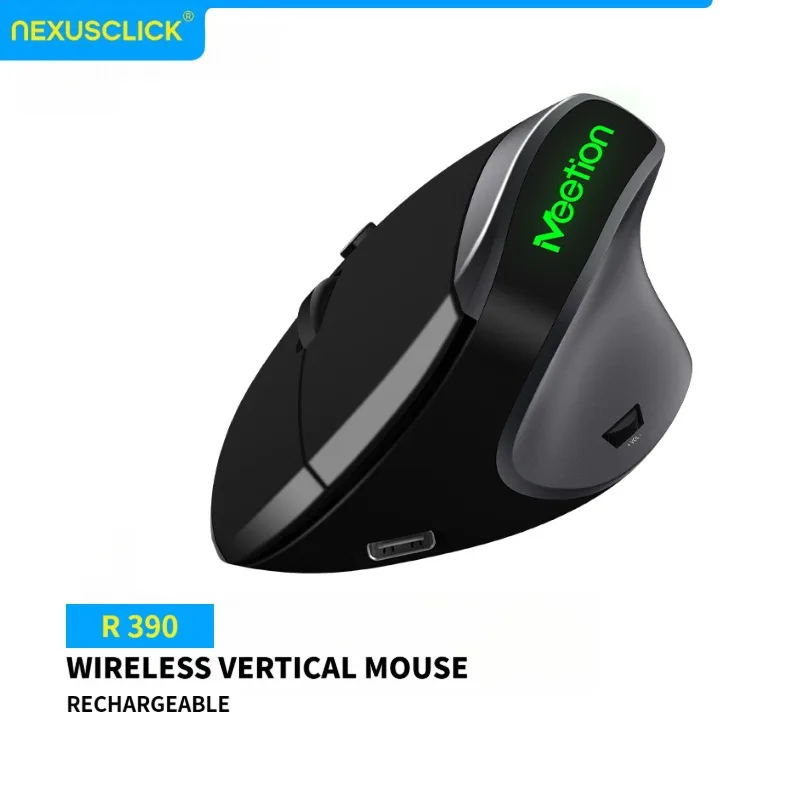 NexusClick Vertical Ergonomic Wireless Mouse, Type‑C Rechargeable Adjustable DPI Ergonomic Mouse, Pain Relief Wrist Comfort Mice