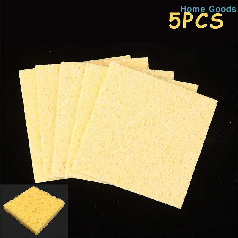 5Pcs 6*6CM Soldering Yellow Clean Sponge Solder Tip Cleaning Sponges Cleaner Pads Desoldering Soldering Iron Accessoriesproduct