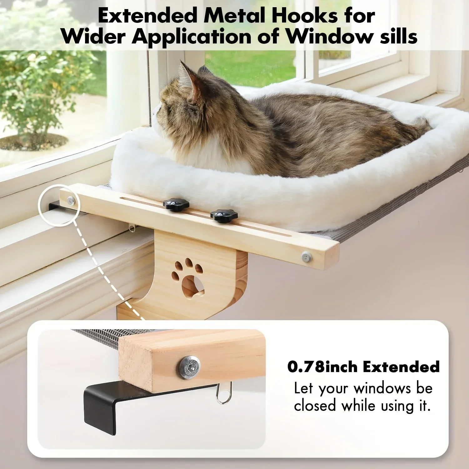 Adjustable Cat Window Perch Hammock 5