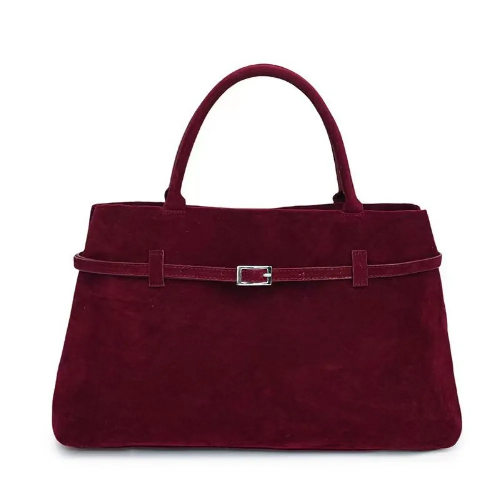 

Sweet Korean Style Suede Shoulder Bag Tote Bag PU Leather Matte PU Handbag Ethnic Style Bohemian Style Underarm Packs Outdoor
