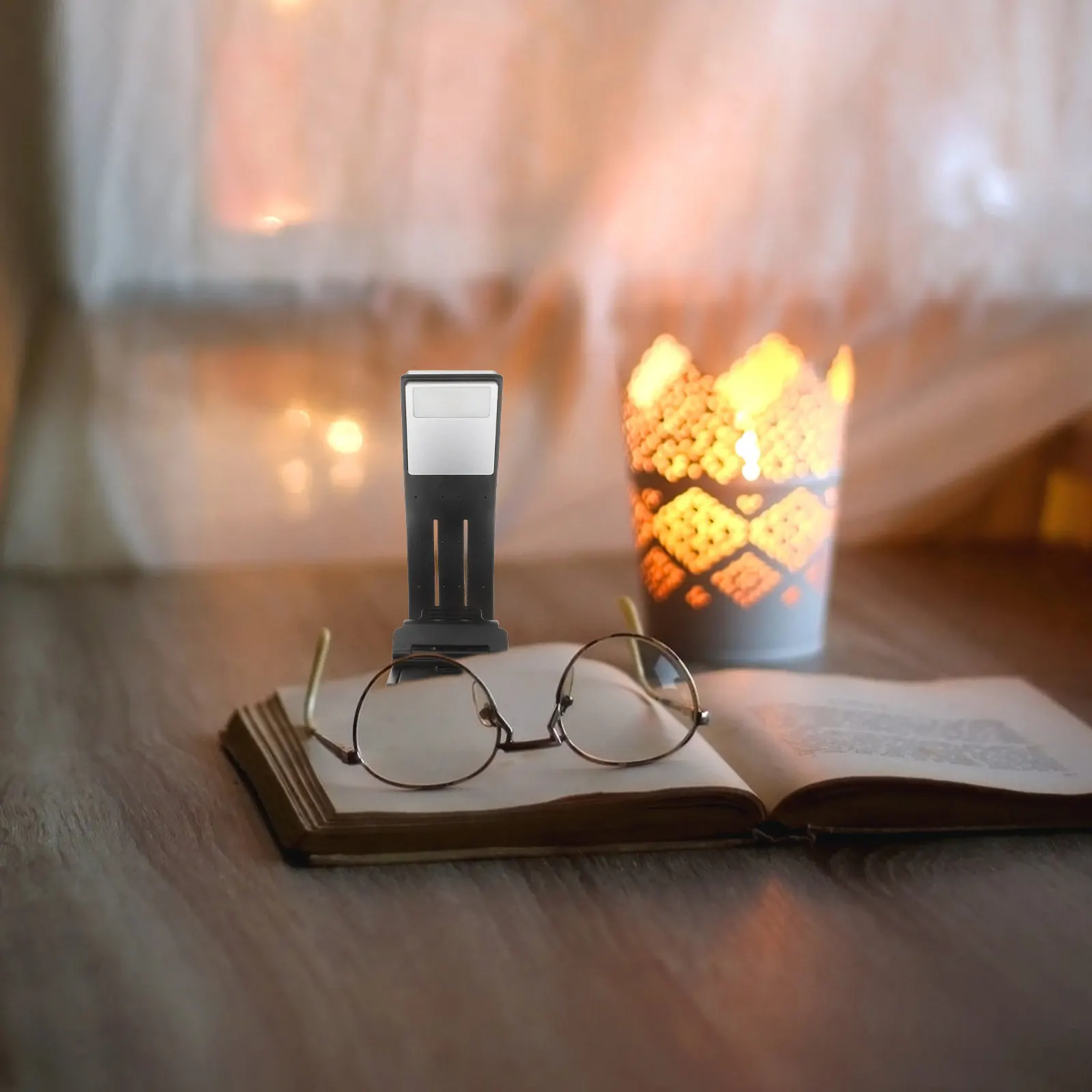 USB Rechargeable Mini LED Book Light with Magnet Clip Flexible Gooseneck Reading Lamp for Study Camping Keyboard Use