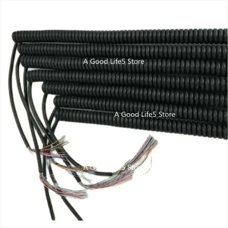 

Apply To 12 15 16 17 18 19 21 Cores Spring Spiral Cable Coiled Cable Apply To CNC Handheld Encoder Manual Pulse Generator MPG